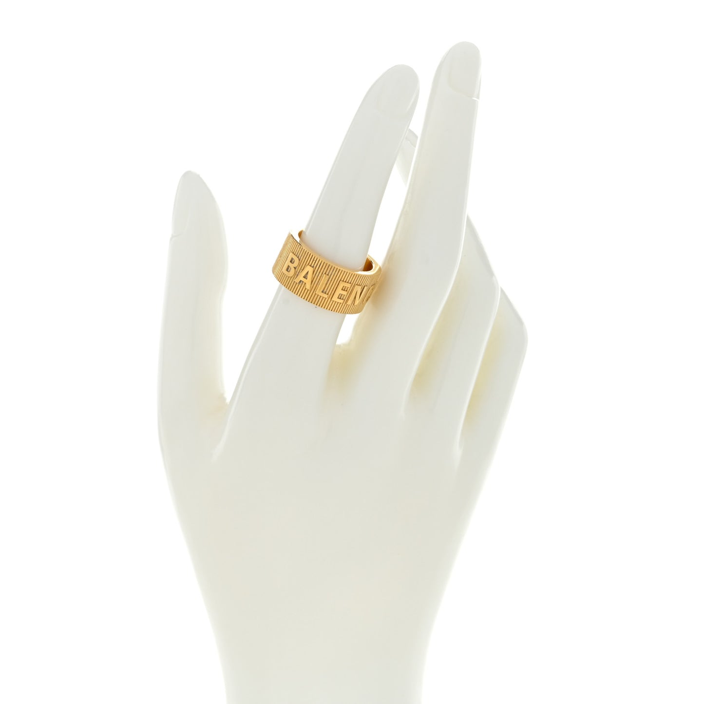 Gold Plated Sterling Silver Logo Band Ring 54 7 Yellow Gold