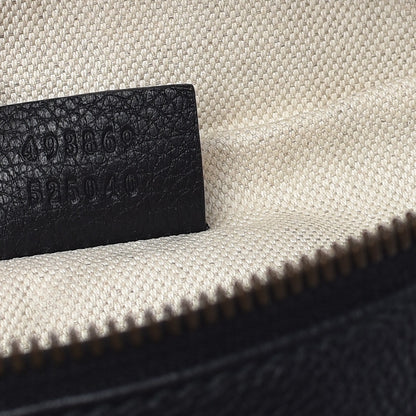 Gucci Grained Calfskin Logo Belt Bag Black 7 of 9