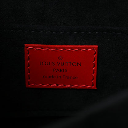 Louis Vuitton Patent Calfskin Monogram Lace Dauphine Mini Red 6 of 9