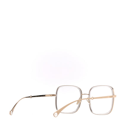 Chanel Metal Removable Pearl Chain Square Eyeglasses 2195-S Silver 3 of 6