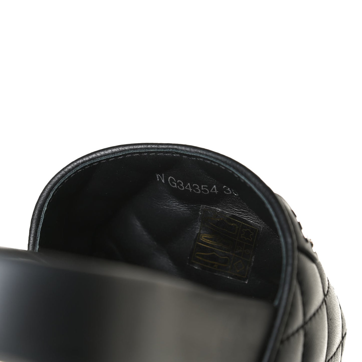 Lambskin Quilted CC Mules Sandals 35 Black