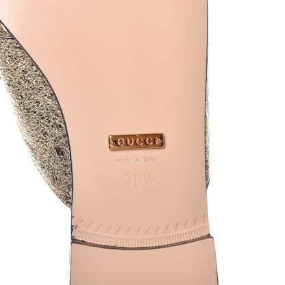 Gucci Galassia Womens GG Marmont Fringe Slippers 38.5 Platino 6 of 8