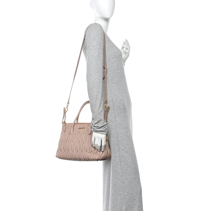 Miu Miu Nappa Matelasse Top Handle Cammeo 2 of 9