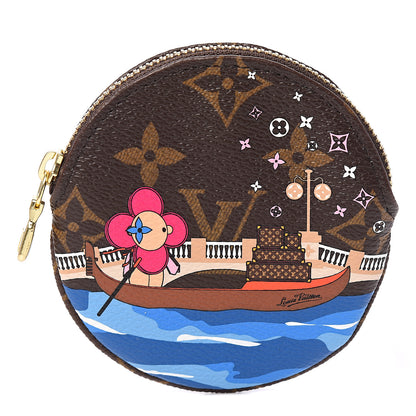 Louis Vuitton Monogram 2019 Christmas Animation Round Coin Purse Blue 1 of 7