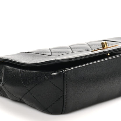 Chanel Sheepskin Quilted Medium Vintage Mademoiselle Flap Black 9 of 10