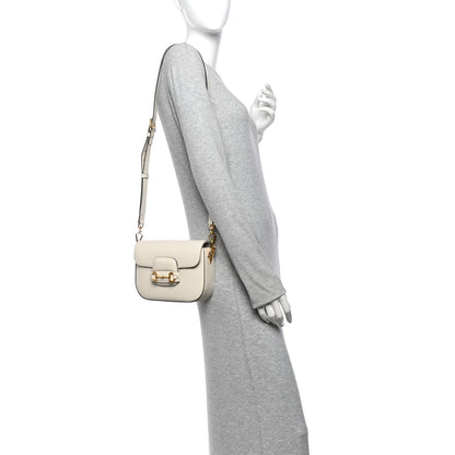Gucci Azalea Calfskin Web Mini Horsebit 1955 Shoulder Bag Mystic White 2 of 10