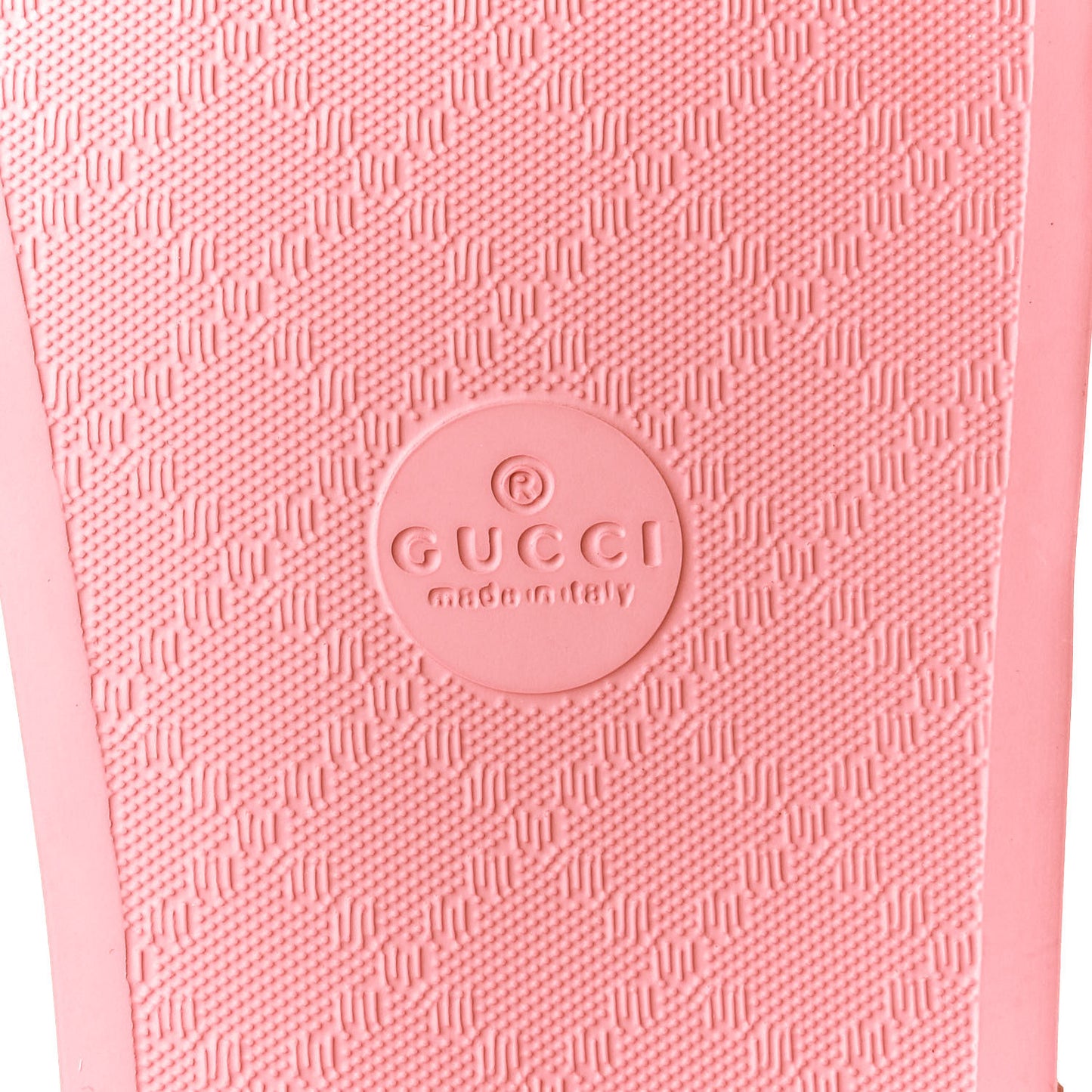 Rubber GG Monogram Perforated Womens Slide Sandals 41 Rose Box