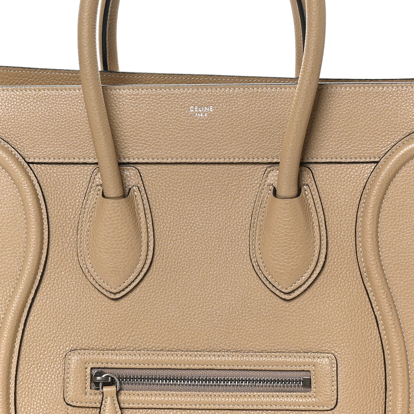 Drummed Calfskin Mini Luggage Dune
