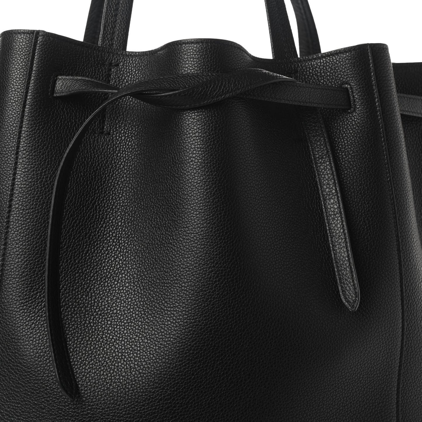 Soft Grained Calfskin Medium Belt Cabas Phantom Black