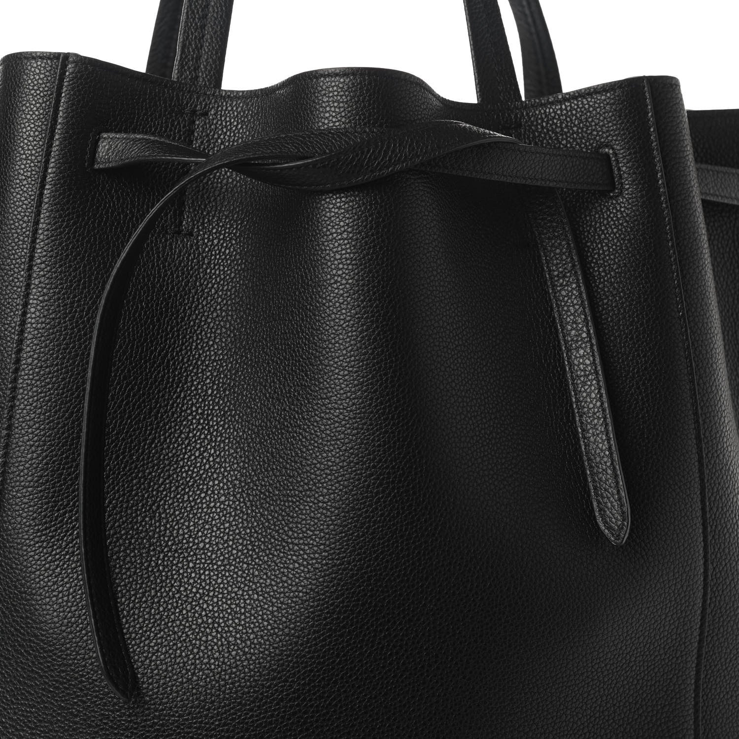 Celine Soft Grained Calfskin Medium Belt Cabas Phantom Black 10 of 10