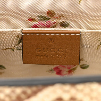Gucci Raffia Elaphe GG Small Ophidia Chain Shoulder Bag Natural Cream Brown 6 of 10