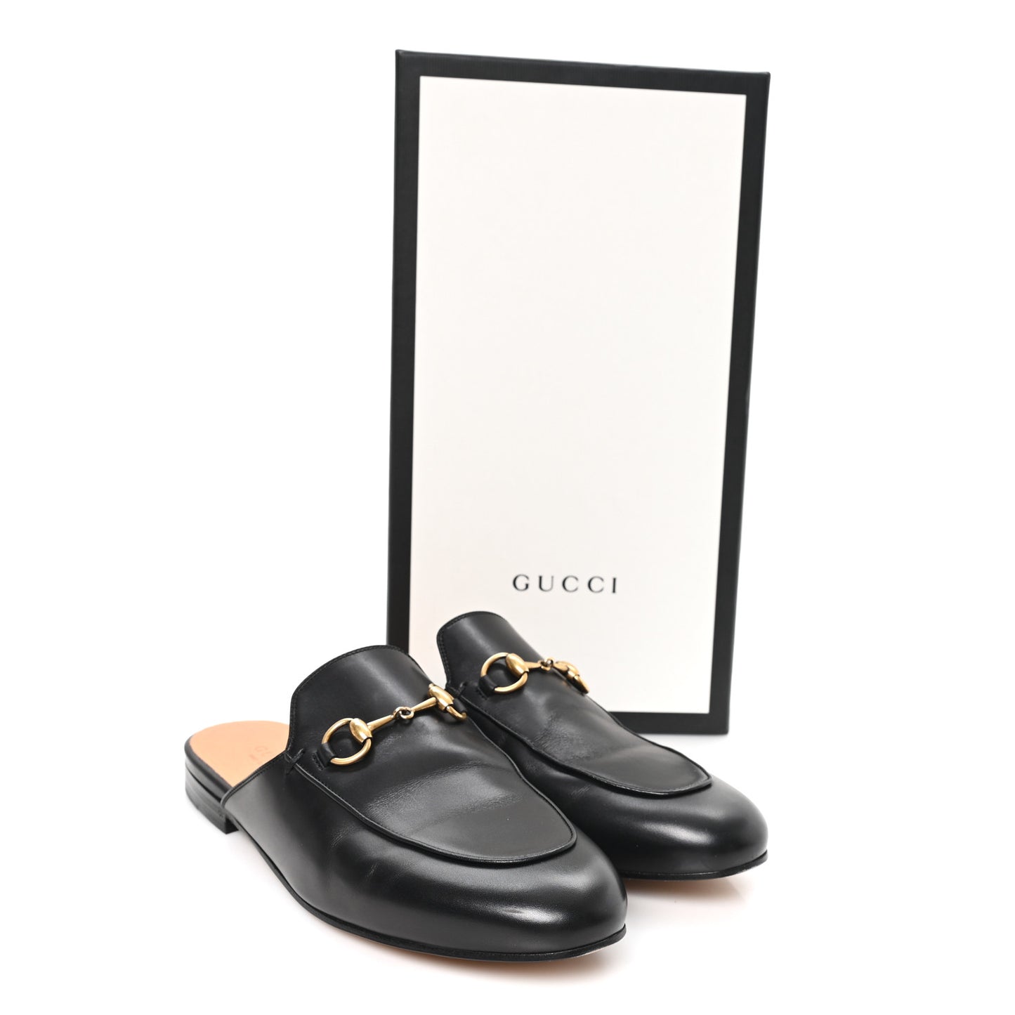 Calfskin Womens Princetown Slippers 37.5 Black