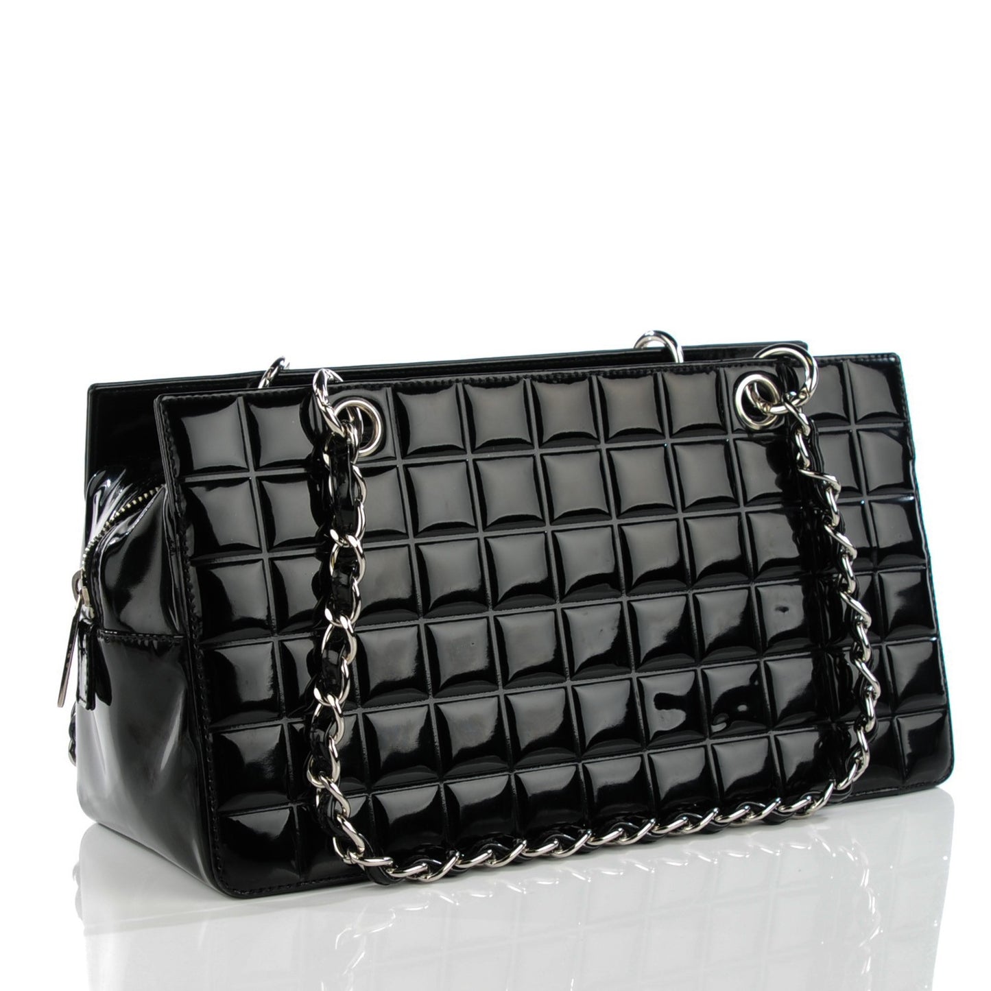 Patent Chocolate Bar Timeless CC Tote Black