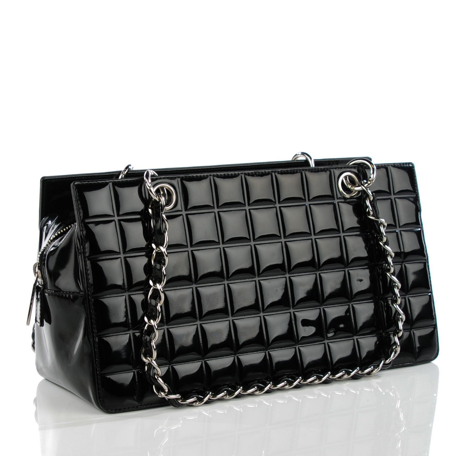 Chanel Patent Chocolate Bar Timeless CC Tote Black 3 of 7