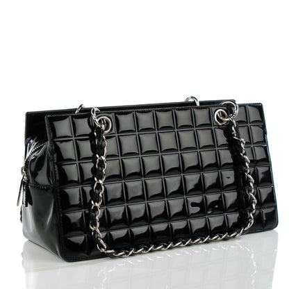 Chanel Patent Chocolate Bar Timeless CC Tote Black 3 of 7