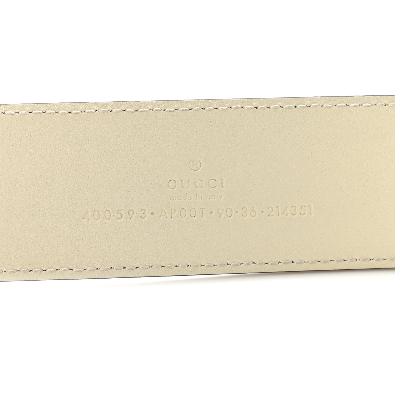 Gucci Calfskin Double G 40mm Belt 90 36 Mystic White 5 of 7