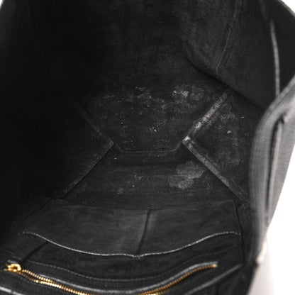 Celine Soft Grained Calfskin Small Belt Cabas Phantom Black 5 of 12