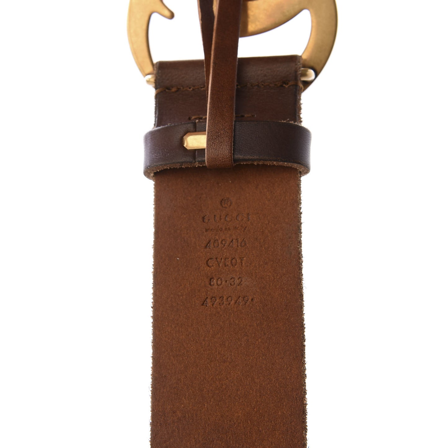 Faded Calfskin Double G 40mm Belt 80 32 Cuir