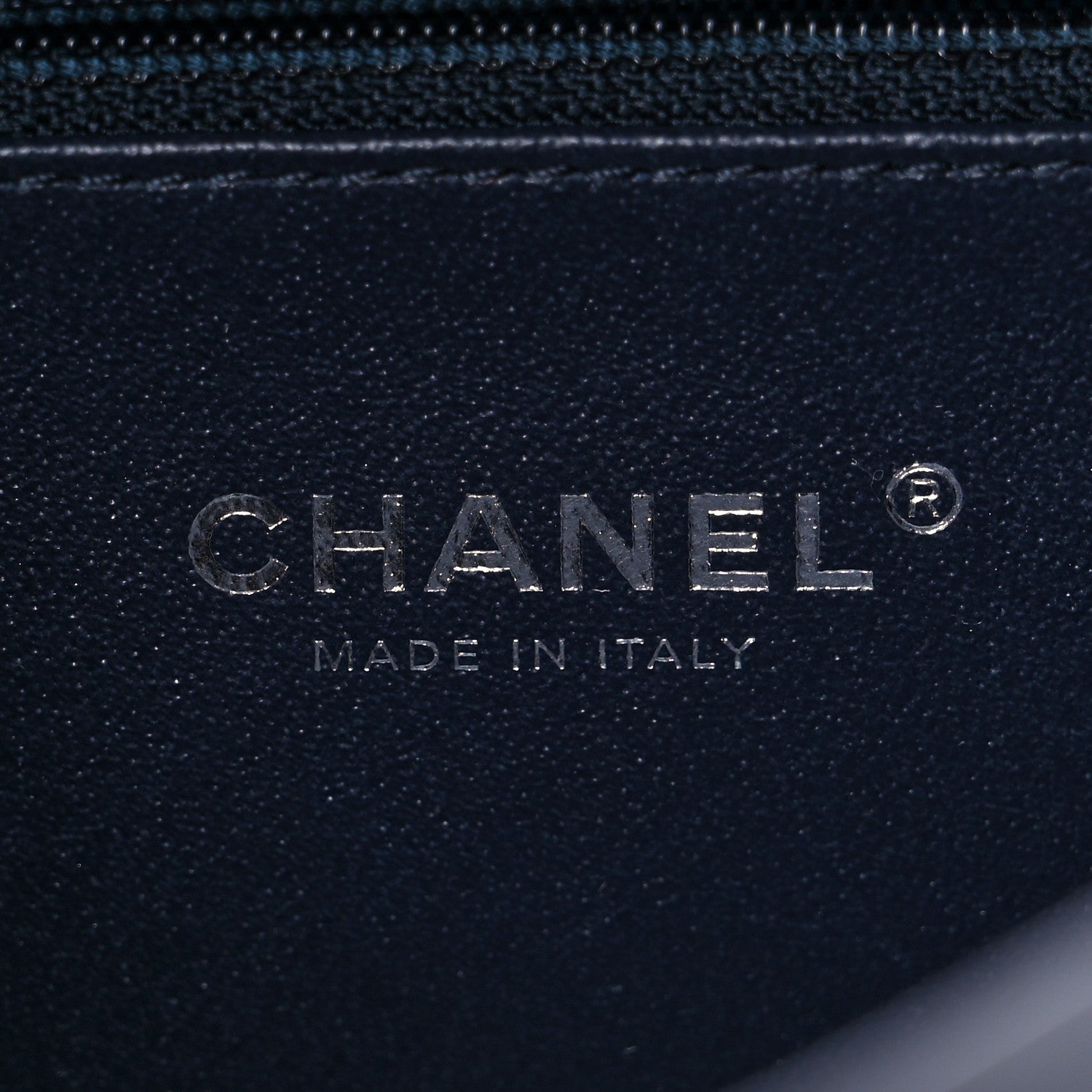 Chanel Iridescent Caviar Quilted Medium CC Filigree Vanity Case Dark Turquoise 6 of 10