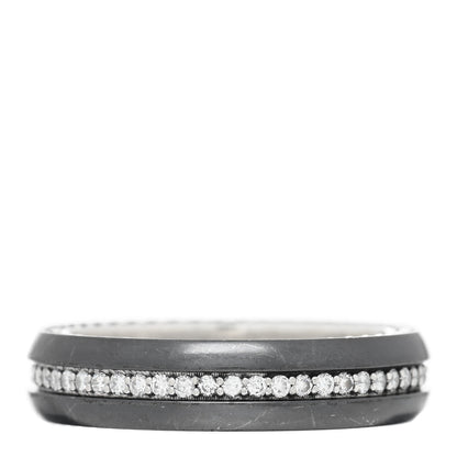 David Yurman Titanium Sterling Silver Diamond 6mm Streamline Band Ring 70 13 1 of 4