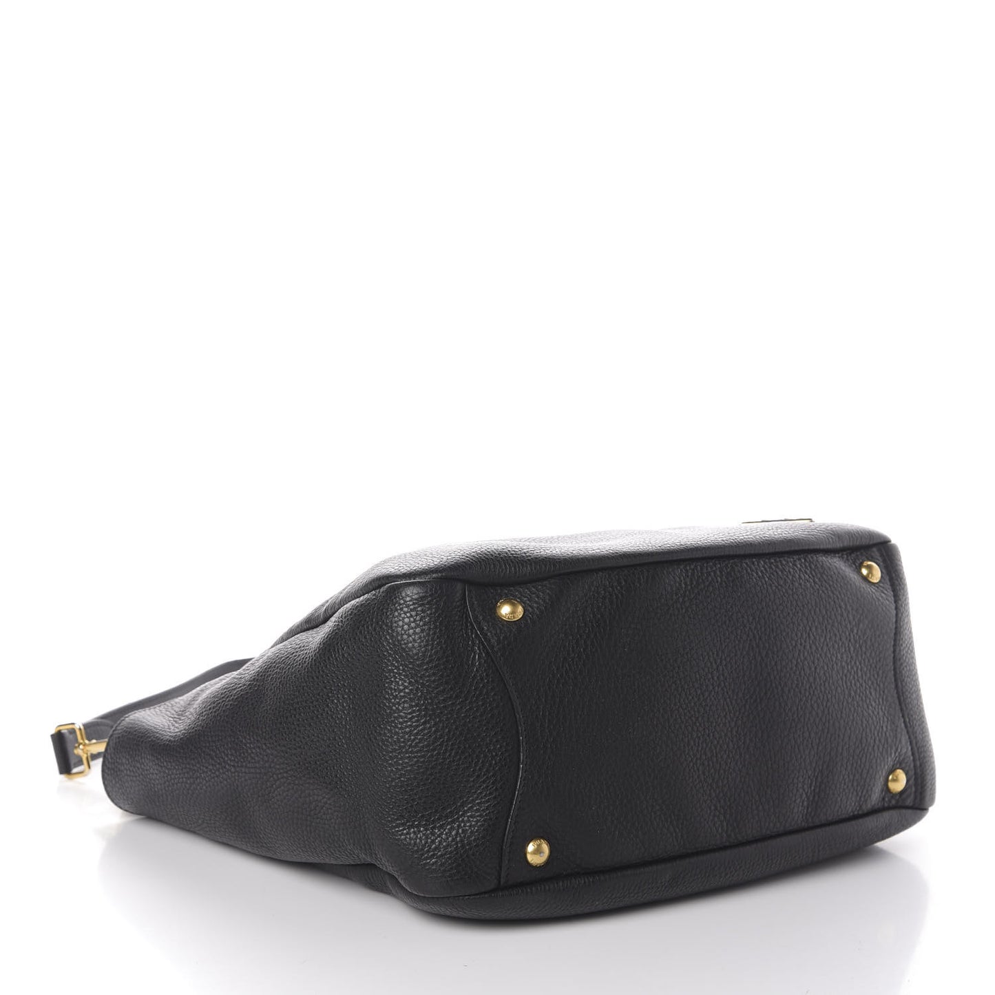 Vitello Daino Side Pocket Hobo Nero Black