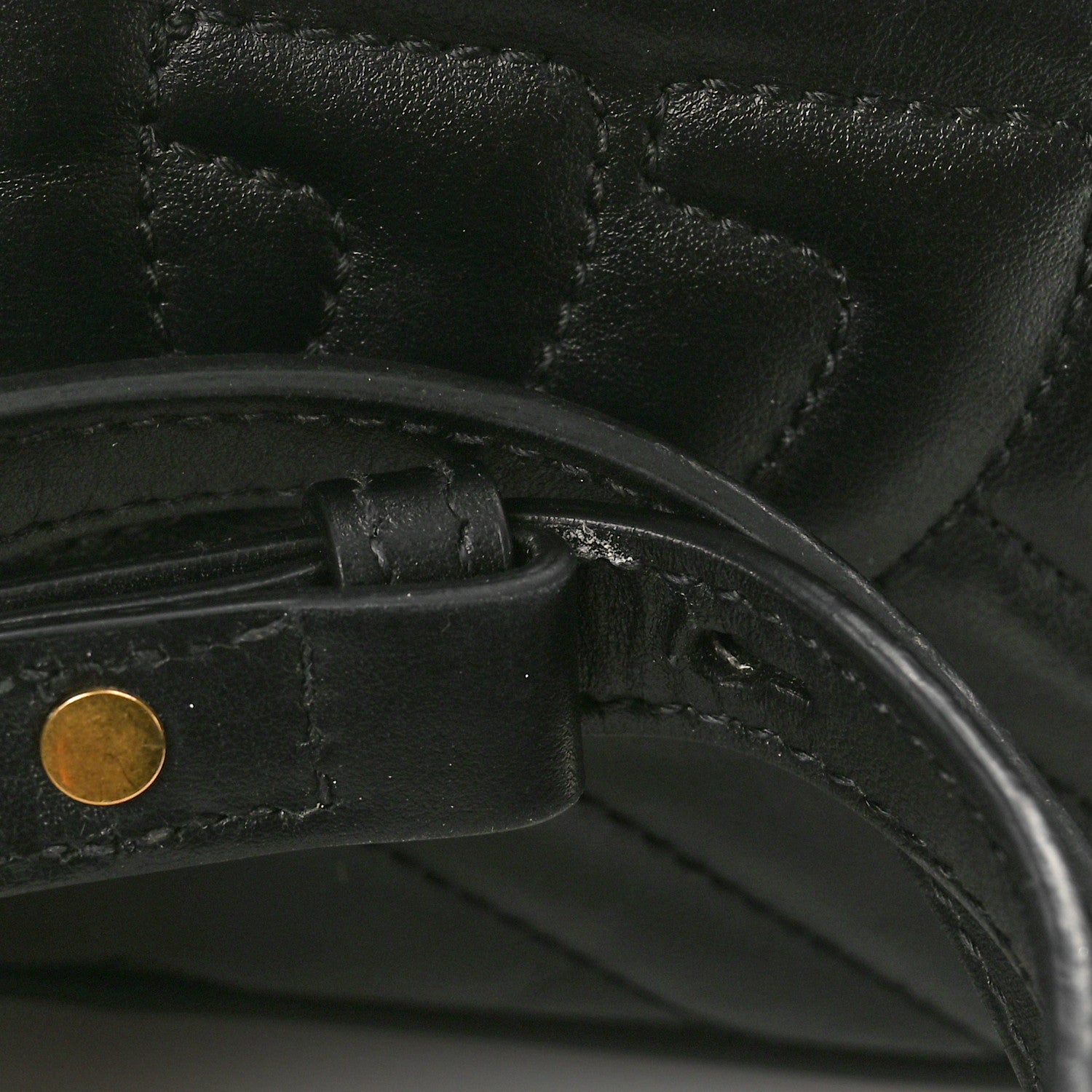 Gucci Calfskin Matelasse Small GG Marmont Chain Shoulder Bag Black 13 of 15