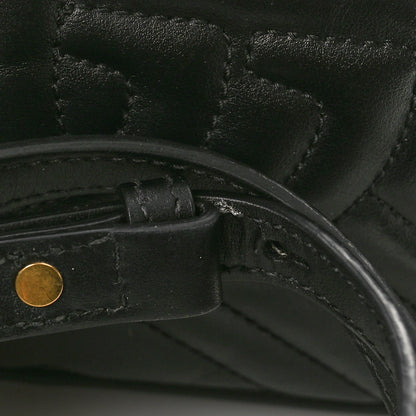 Gucci Calfskin Matelasse Small GG Marmont Chain Shoulder Bag Black 13 of 15