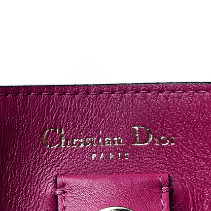 Christian Dior Bullcalf Medium Diorissimo Tote Black Rose Indien 8 of 13