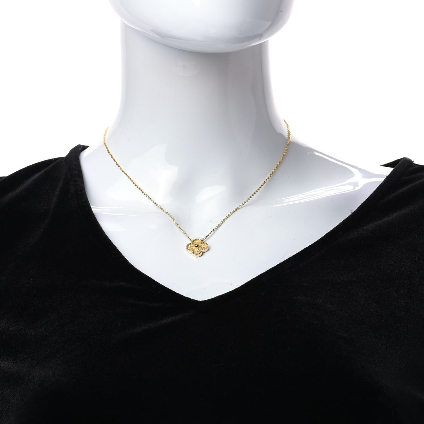 18K Yellow Gold Vintage Alhambra Pendant Necklace