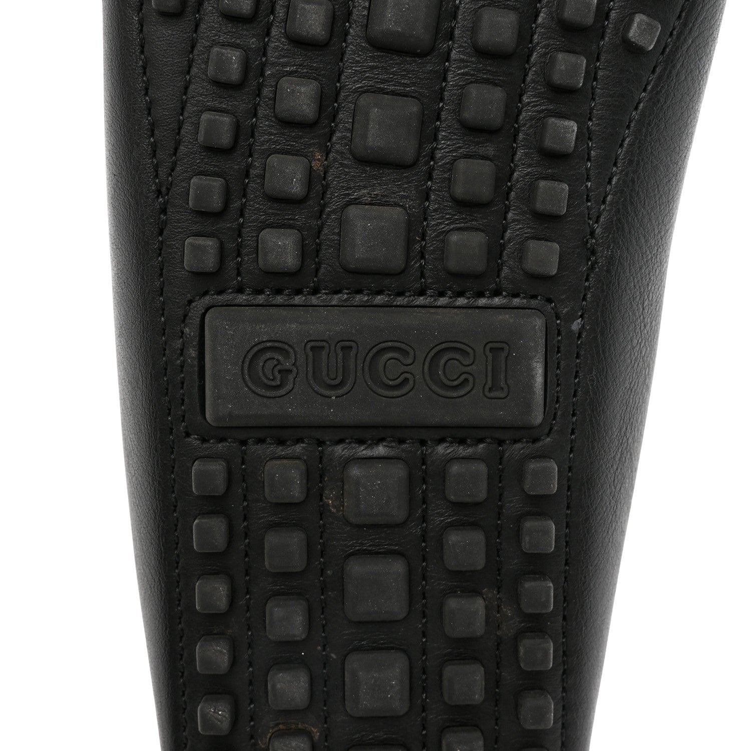 Gucci Soft Clove Calfskin Monochrome Mens Interlocking G Driver Loafers 10.5 Black 7 of 12