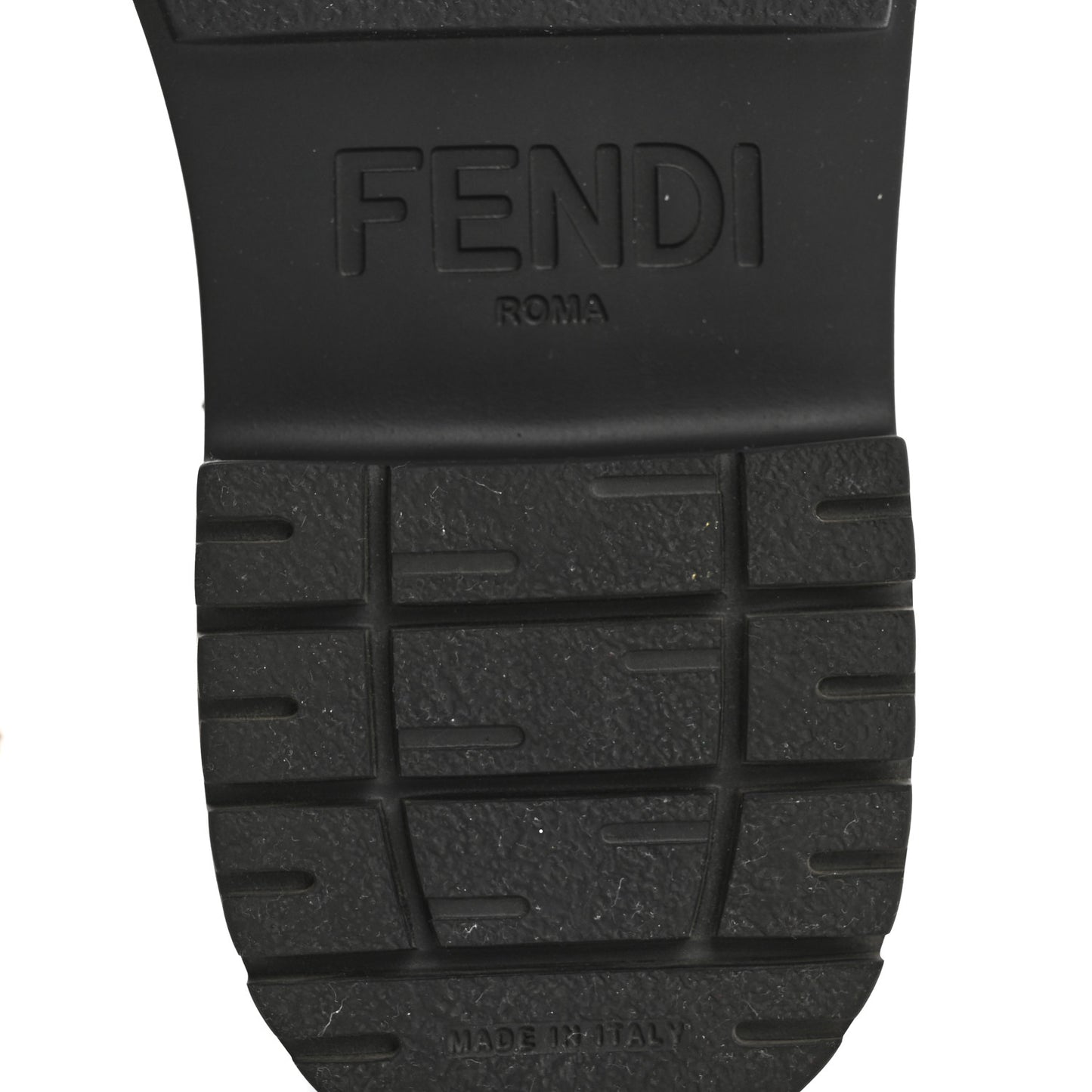 Vitello Abrasivato Fendigraphy 50mm Biker Boots 38 Black