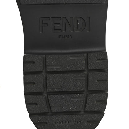 Fendi Vitello Abrasivato Fendigraphy 50mm Biker Boots 38 Black 8 of 9