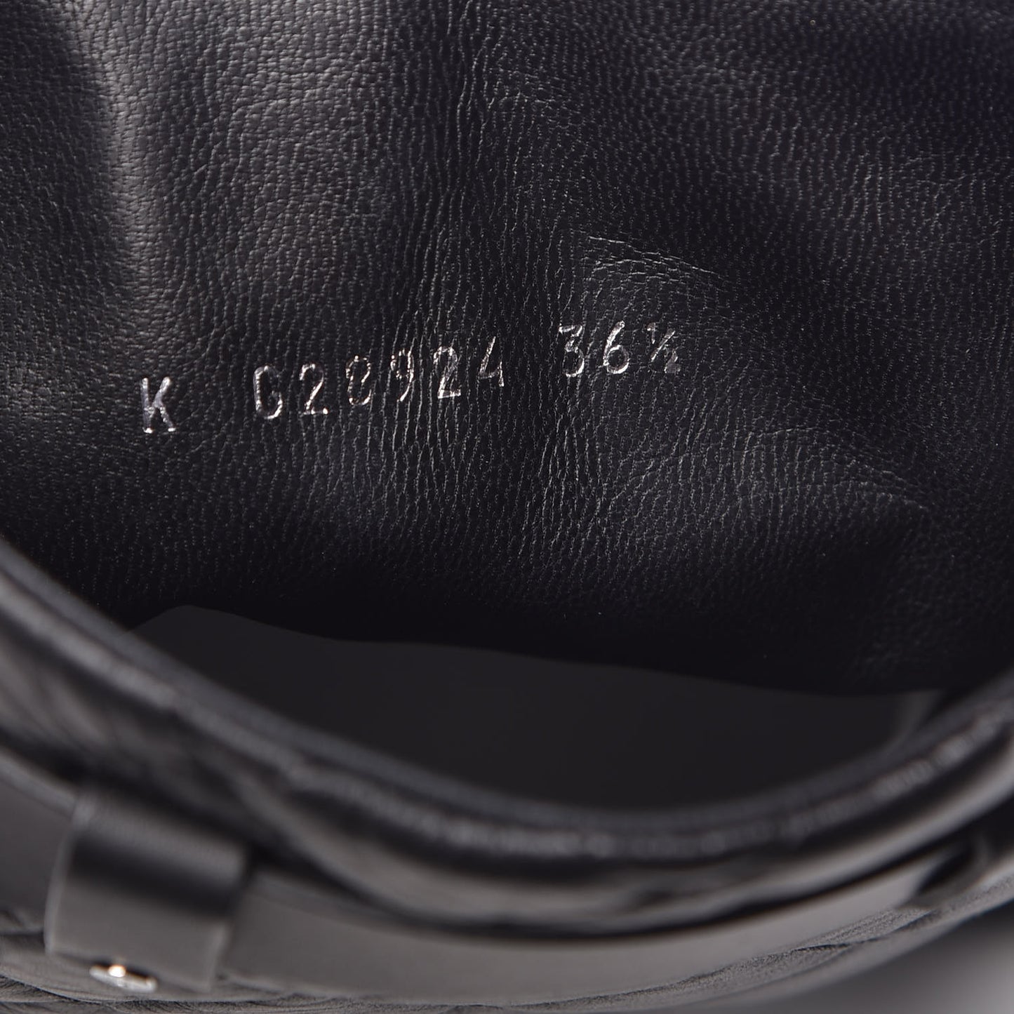 Aged Calfskin Quilted Boots 36.5 Black