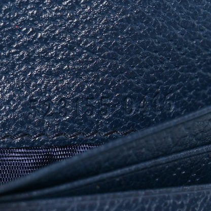 Gucci Textured Calfskin Web Ophidia Card Case Blue Agata 7 of 8