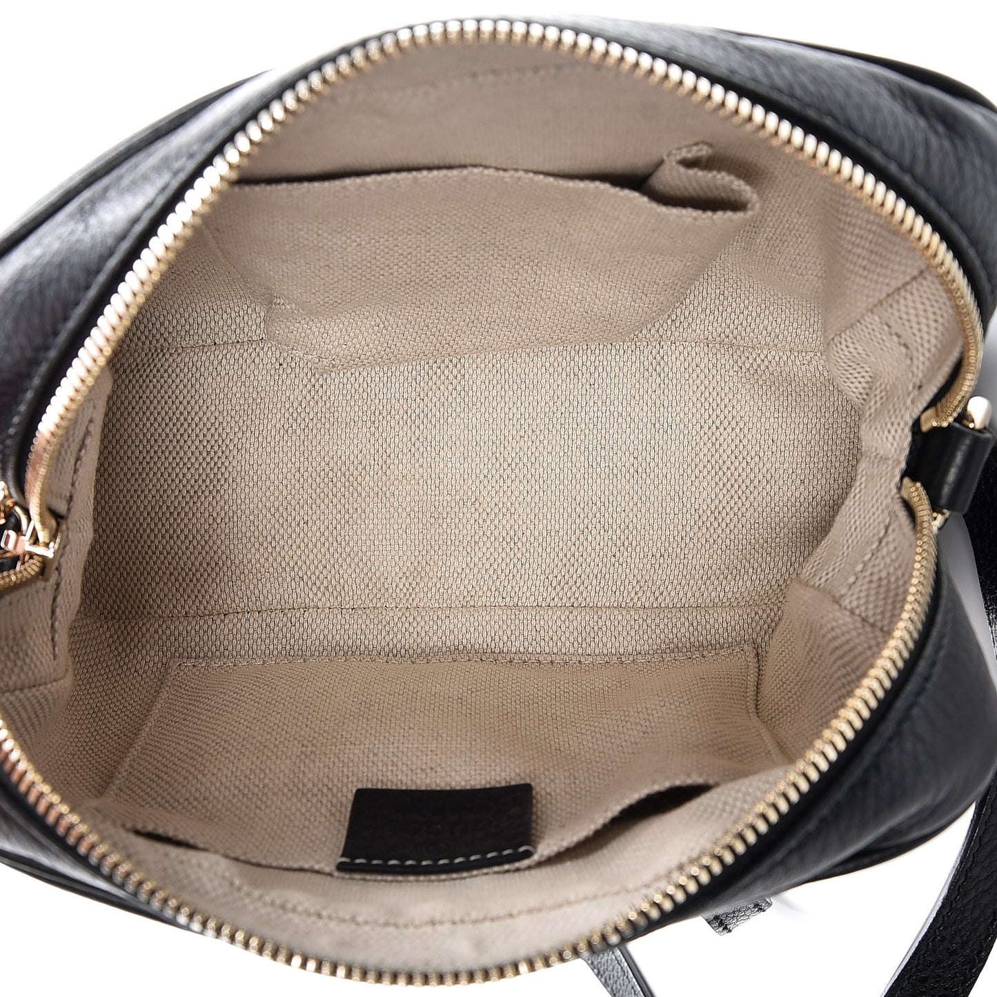 Pebbled Calfskin Small Soho Disco Bag Black
