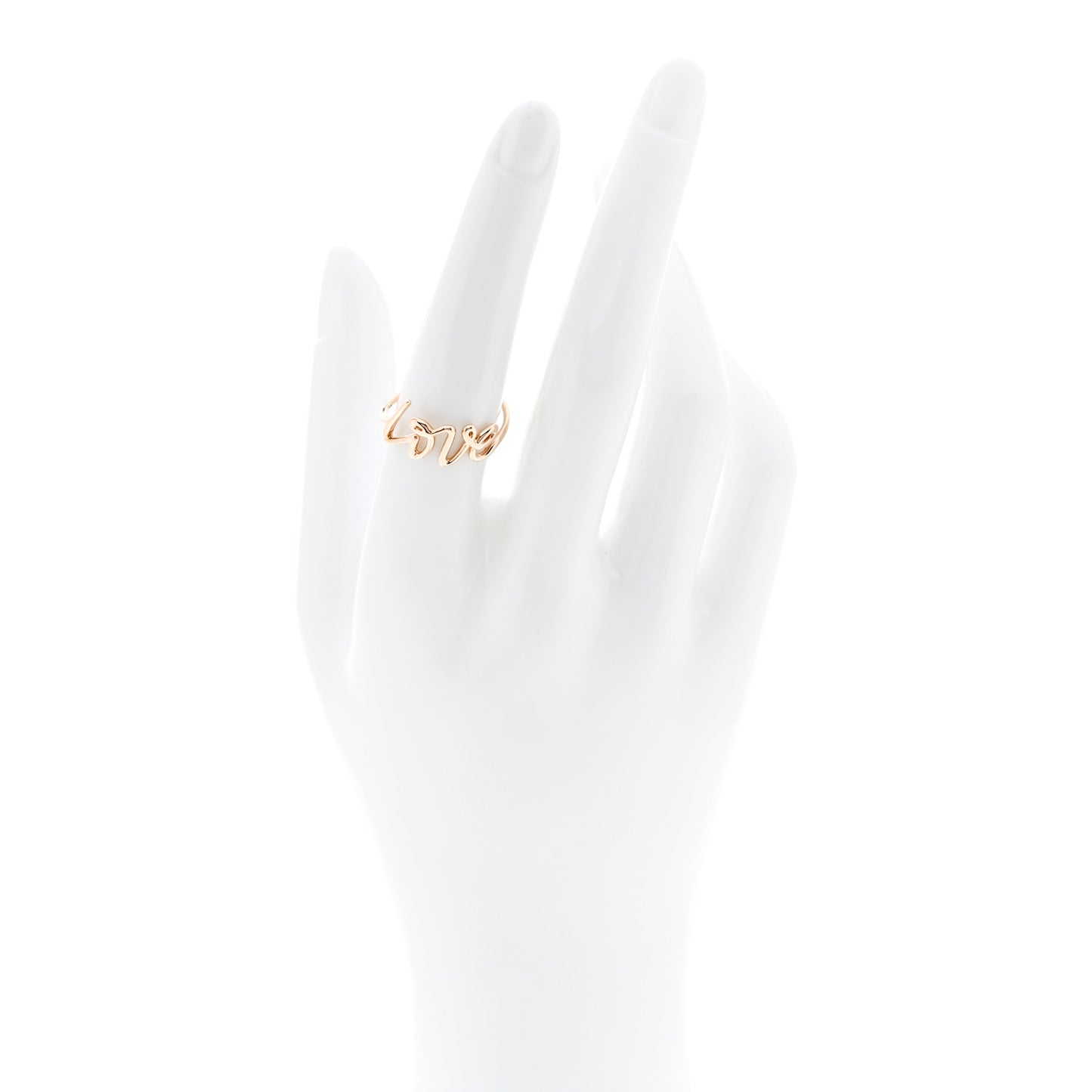 18K Rose Gold Paloma's Graffiti Love Ring 56 7.5