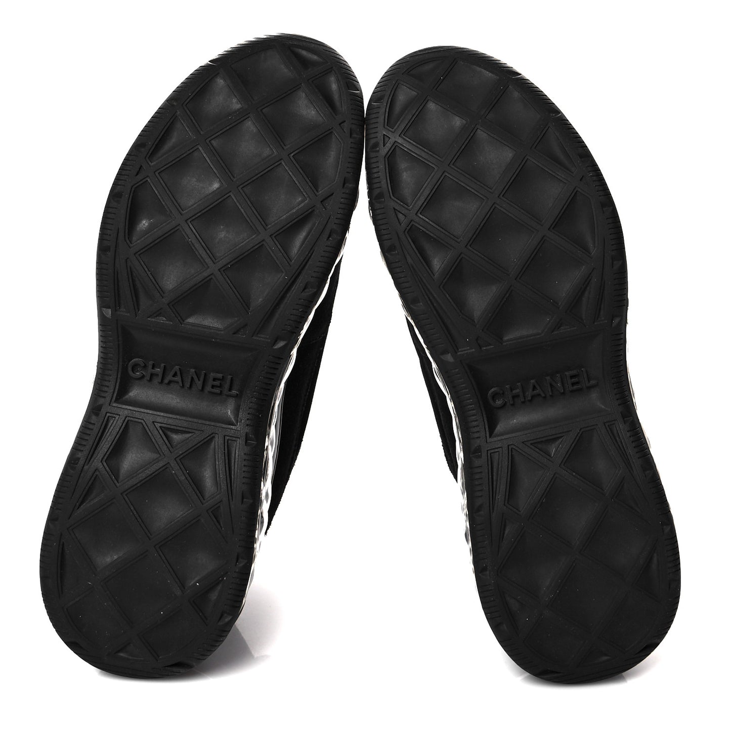 Suede Calfskin Velvet Grosgrain CC Sneakers 36 Black