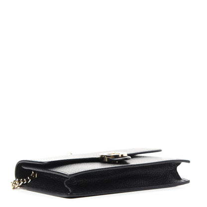 Gucci Dollar Calfskin Interlocking G Chain Wallet Black 4 of 9