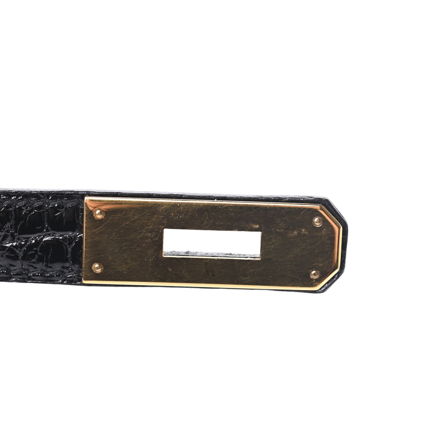Shiny Alligator Kelly Sellier 28 Black