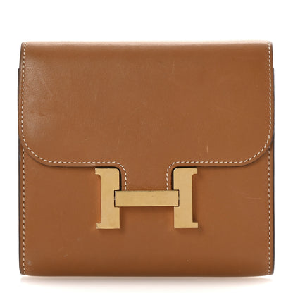 Hermes Tadelakt Constance Short Wallet Gold 1 of 9