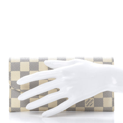 Louis Vuitton Damier Azur Emilie Wallet 2 of 13