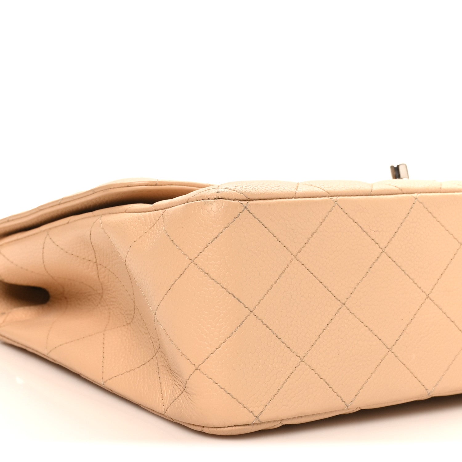 Chanel Caviar Quilted Jumbo Single Flap Beige Clair 9 of 10