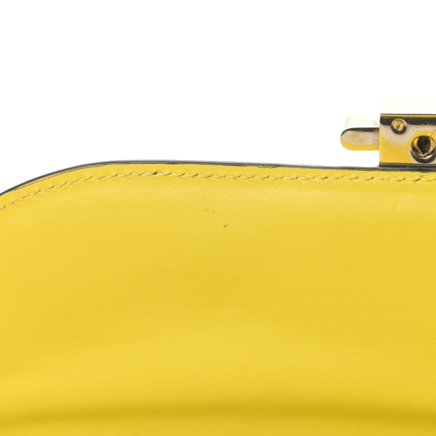 Versace Calfskin Small DV One Yellow 11 of 12
