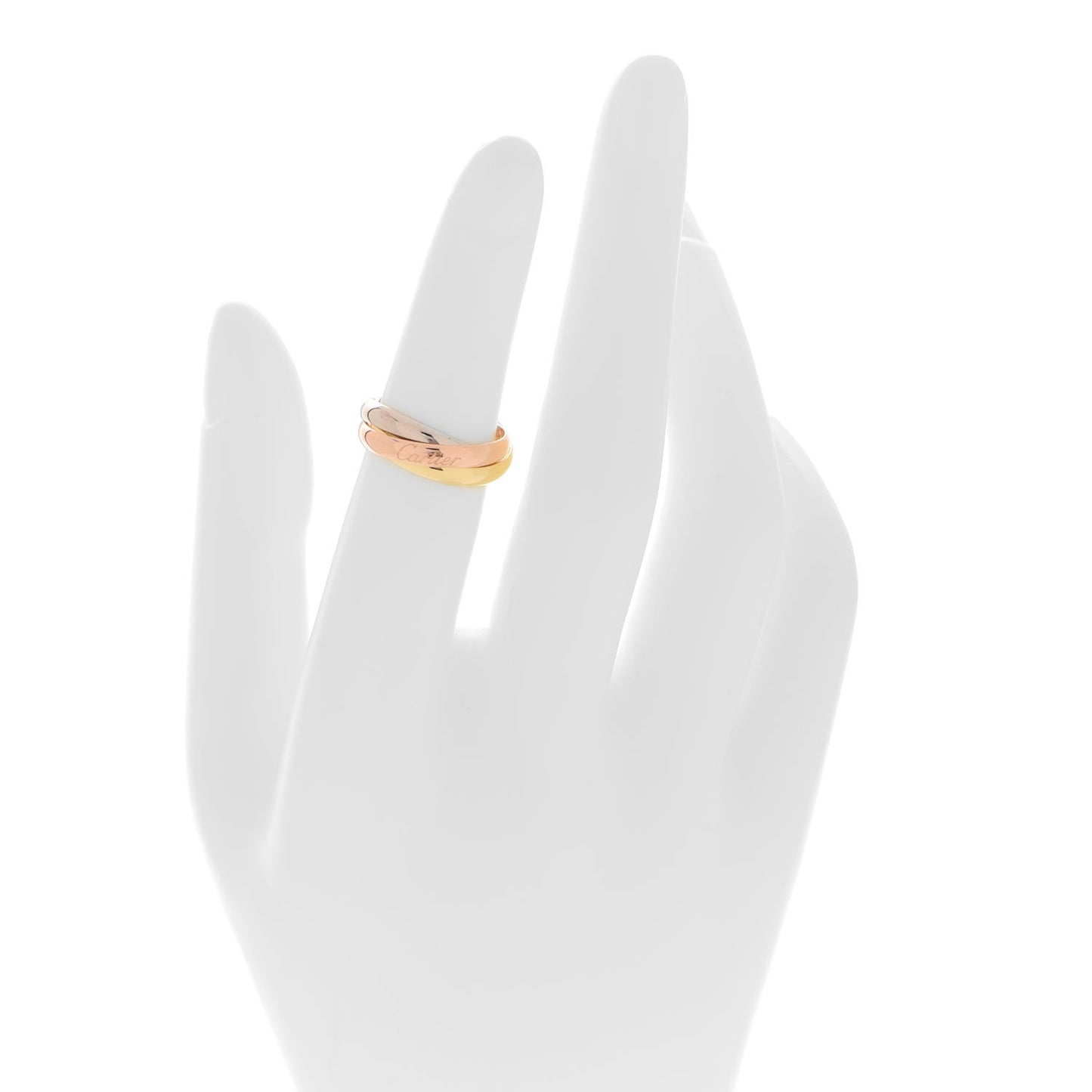 18K Pink Yellow White Gold Small Trinity Ring 49 4.75