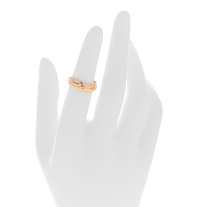 Cartier 18K Pink Yellow White Gold Small Trinity Ring 49 4.75 2 of 5