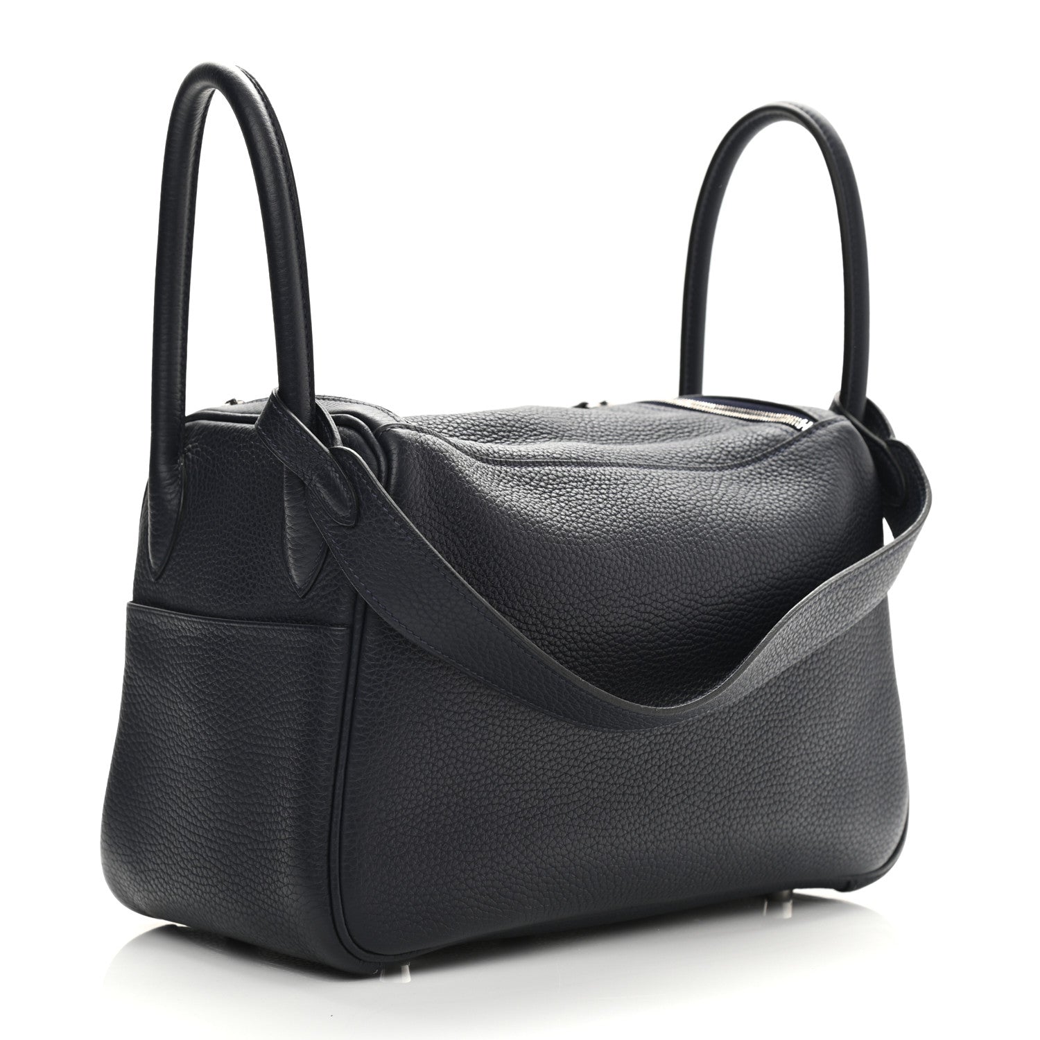 Hermes Taurillon Clemence Lindy 26 Bleu Nuit 3 of 13