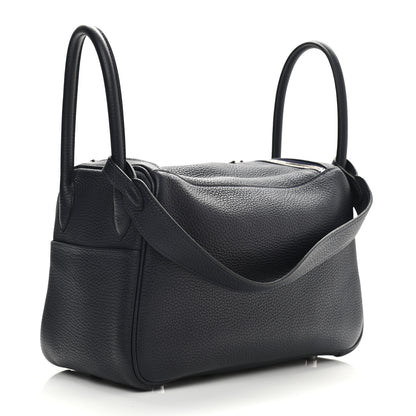 Hermes Taurillon Clemence Lindy 26 Bleu Nuit 3 of 13