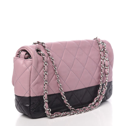 Chanel Lambskin Quilted Bi-Color Medium Single Flap Light Purple 3 of 14