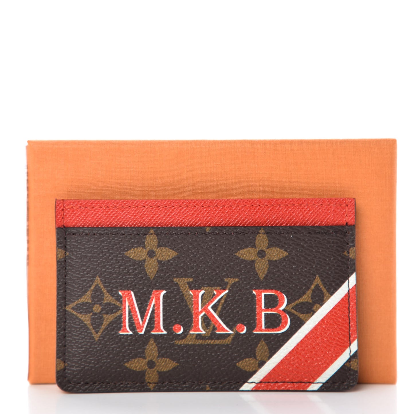 Monogram My LV Heritage Card Holder Rouge White