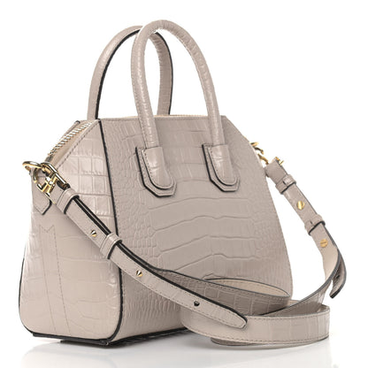 Givenchy Calfskin Crocodile Embossed Mini Antigona Dune 3 of 9